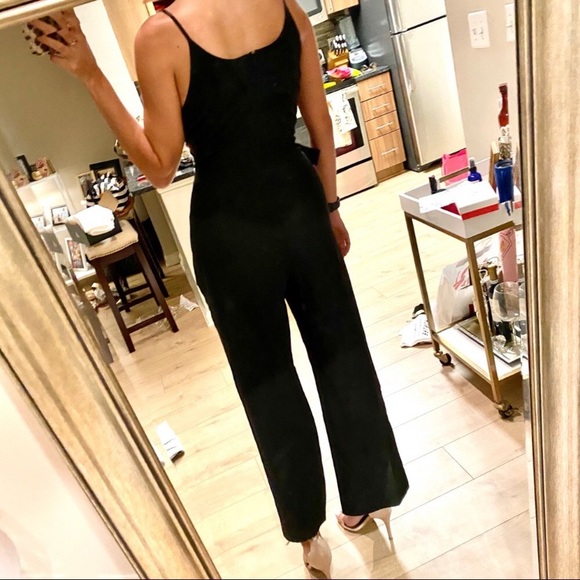 Jumpsuit 🖤 Leg Slits Tango Wrap Cocktail Dance pARTy - Picture 2 of 14